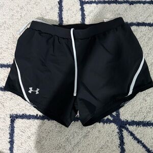 Under Armour Black Athletic Shorts with Elastic Waistband
